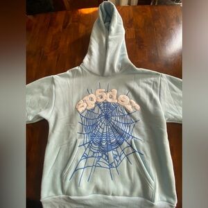 Blue Sp5der Hoodie Size M